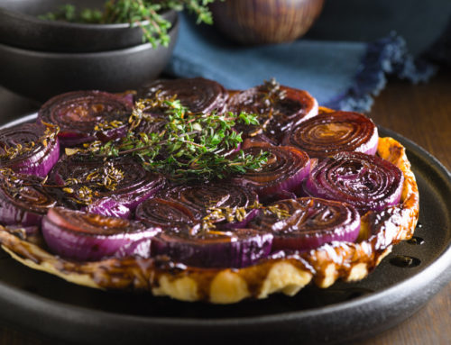 Tarte au boudin blanc et pommes